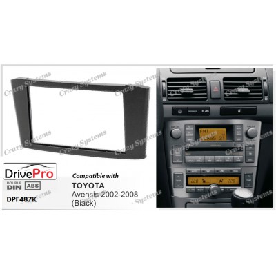 Toyota Avensis 2002-2008 (supports 200 x 100mm radios) compatible fitting kit