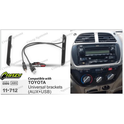Toyota Universal Brackets (with USB + AUX) Compatible  Fitting Kit