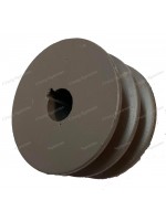 Twin Groove Type-A Cast-Iron V-Belt Pulley (Shaft Diameter 28mm, OD 100mm)
