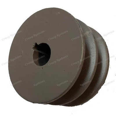 Twin Groove Type-A Cast-Iron V-Belt Pulley (Shaft Diameter 38mm, OD 120mm)