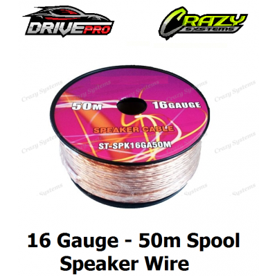 16 Gauge Speaker Wire - 50m Spool