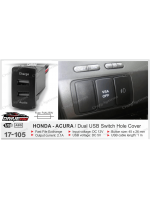 Honda - Dual USB Switch Hole Cover / Charger + Audio