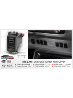 Nissan - Dual USB Switch Hole Cover / Charger + Audio
