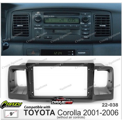 9" Radio / TOYOTA Corolla 2001-2006 Compatible Fitting Kit