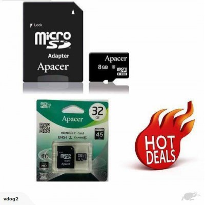 APACER 32GB microSDHC UHS-I Class10 with SD Adapter