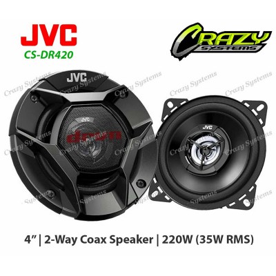 JVC CS-DR420 |  4" 2-Way 220W Coax Speakers