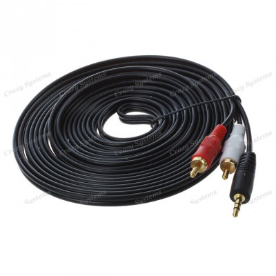 High Quality 2m RCA to 3.5mm AUX Cable