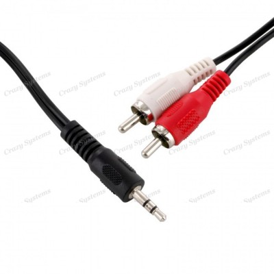 High Quality 5m RCA to 3.5mm AUX Cable