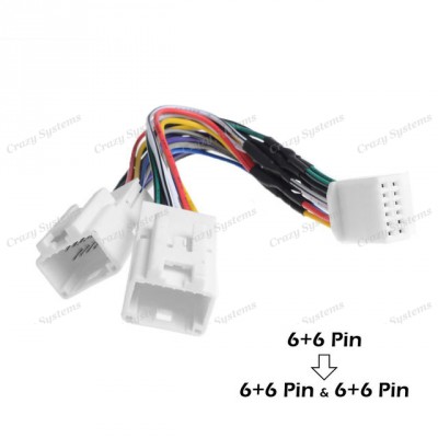 6+6pin Y Harness for CDC Integration Kits compatible with Toyota/Lexus Vehicles