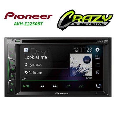 Pioneer AVH-Z2250BT | 6.2" Apple CarPlay, Bluetooth, Dvd, Usb, Aux