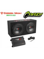 CERWIN VEGA COMBO | DUAL 12" XED SUBWOOFER ENCLOSURE WITH AMPLIFIER PACKAGE