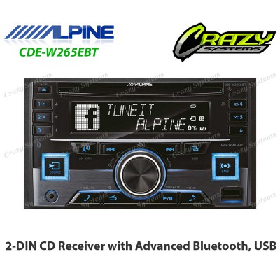 ALPINE CDE-W265EBT | Top of line 2-DIN CD Receiver with Advanced Bluetooth