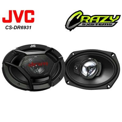 JVC CS-DR6931 | 6x9" 360W 3-Way Multiaxial Speakers