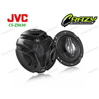 JVC CS-ZX630 | 6.5" 300W 3-Way Coaxial Car Speakers