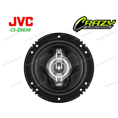 JVC CS-ZX630 | 6.5" 300W 3-Way Coaxial Car Speakers
