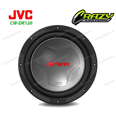 JVC CW-DR120 | 12” 1800W (300W RMS) 4Ohm Single Voice Coil Car Subwoofer