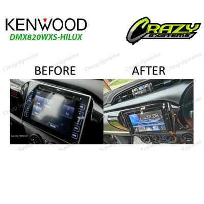 Kenwood DMX820WXS package for Toyota Hilux 2015+ | Apple CarPlay, Android Auto