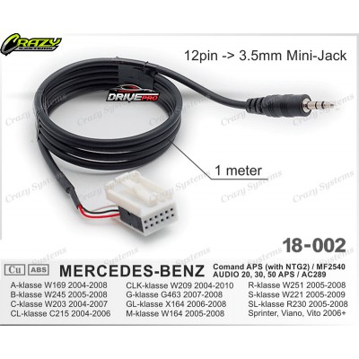 Aux Cable for Mercedes-Benz (Comand APS with NTG2 / MF2540)