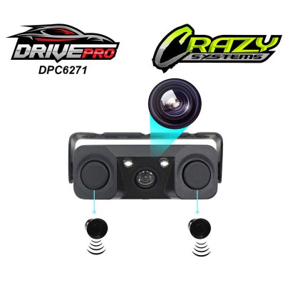 DrivePro DPC6271 | Universal Wide Angle HD Reverse Camera with 2 Parking Sensors