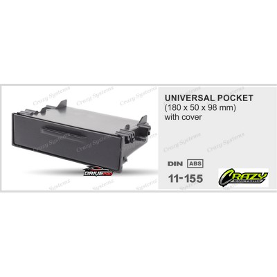 Universal 1din radio pocket with cover