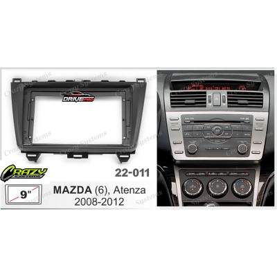 9" Radio / MAZDA (6), Atenza 2008-2012 Compatible Fitting Kit