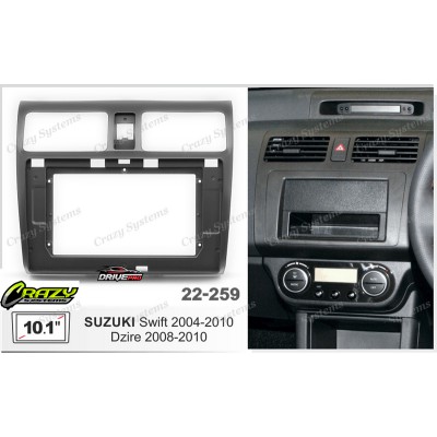 10.1" Radio / SUZUKI Swift 2004-2010; Dzire 2008-2010 Fitting Kit