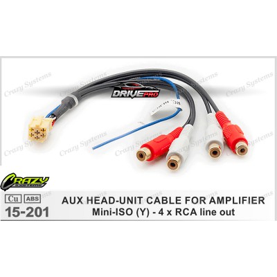 Factory Headunit Amplifier Output Plug (Mini-ISO Y)