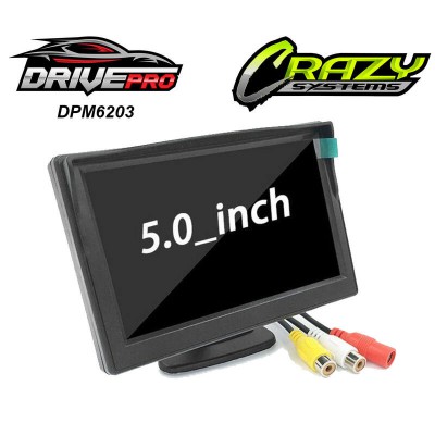 DrivePro DPM6203 - 5" Universal Dash Mount Rear View Monitor