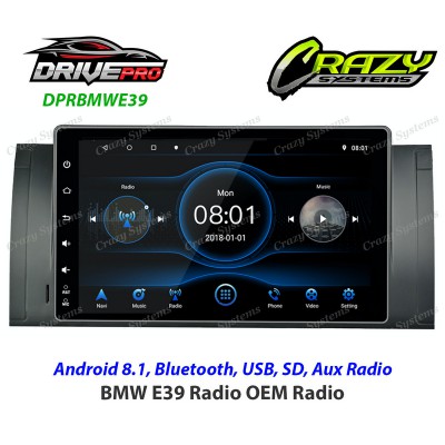 BMW E39, E53 | 9" Touchscreen, Android 8.1 Quad Core OEM Radio with GPS, BT