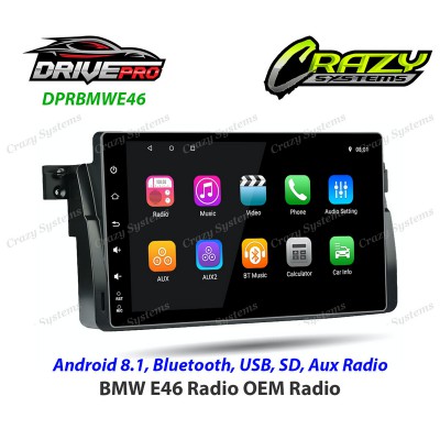 BMW E46, Rover, MG | 9" Touchscreen, Android 8.1 Quad Core OEM Radio with GPS,BT