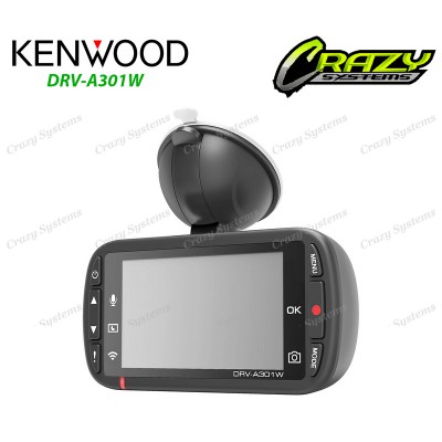 Kenwood DRV-A301W | 1920x1080 FHD Dash Cam with Built-In Wireless Link & GPS