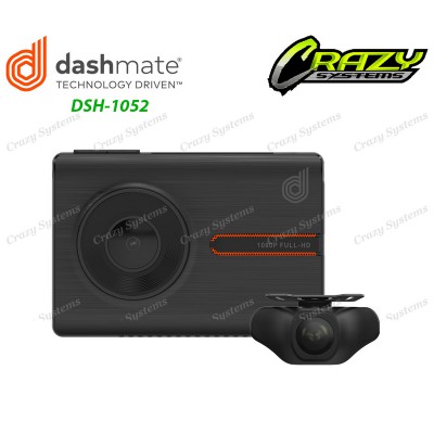 Dashmate DSH-1052 | Dual 1080P Dash Camera with 3" OLED Screen and Built in GPS