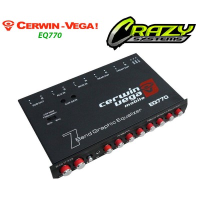 Cerwin Vega EQ770 | 7 Band Parametric Equalizer with Aux Input