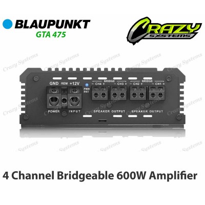 BLAUPUNKT GTA 475 | 4 Channel Bridgeable 600W Amplifier