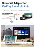 Universal CarPlay, Android Auto, USB Audio/Video Box (HDMI or RCA A/V output)