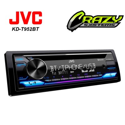 JVC KD-T952BT | Bluetooth CD USB AUX NZ Tuners 3x Pre Outs Car Stereo