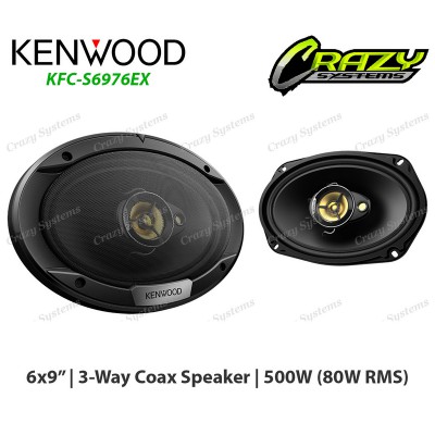 Kenwood KFC-S6976EX | 6x9" 3-Way Coaxial Speakers 500W (80W RMS)