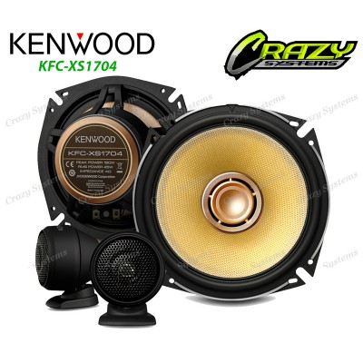 Kenwood KFC-XS1704 | Performance 6.5" 180W Glass Fibre Component Speakers