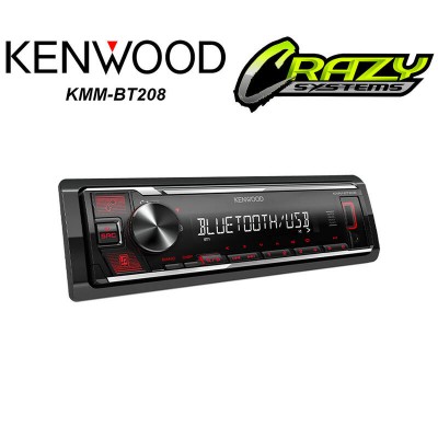 Kenwood KMM-BT208 | 1Din Bluetooth USB AUX Car Stereo