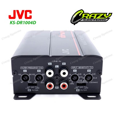 JVC KS-DR1004D | 400 Watt 4-Channel Micro Bridgeable Amplifier