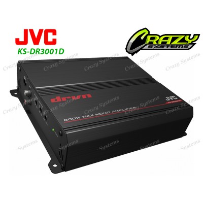 JVC KS-DR3001D | 800W 1 Channel Class D Monoblock Car Amplifier