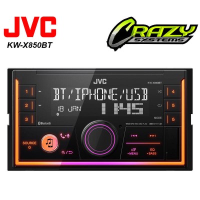 JVC KW-X850BT | Double DIN USB Bluetooth 3x3.5V Preouts Head Unit