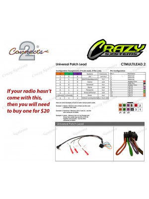 Connects2 Universal Stalk Steering Control Patch Lead (CTMULTILEAD.2)