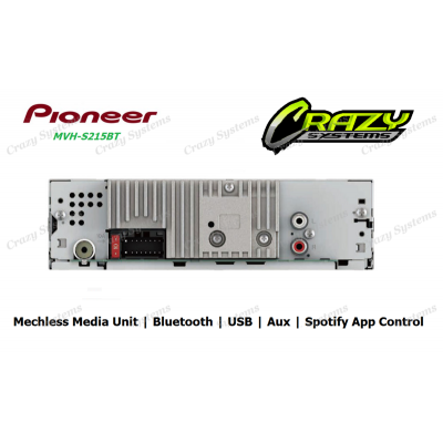 Pioneer MVH-S215BT | Mechless Media Unit / Bluetooth / USB / AUX Car Stereo