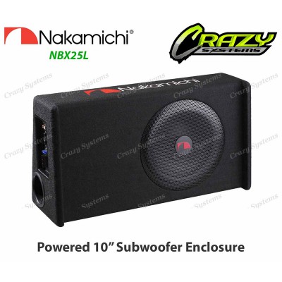 NAKAMICHI NBX25L | 10" 100W RMS Slim Active Powered Car Subwoofer