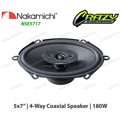 NAKAMICHI NSE5717 | 5x7" 360W 4-Way Coaxial Car Speakers