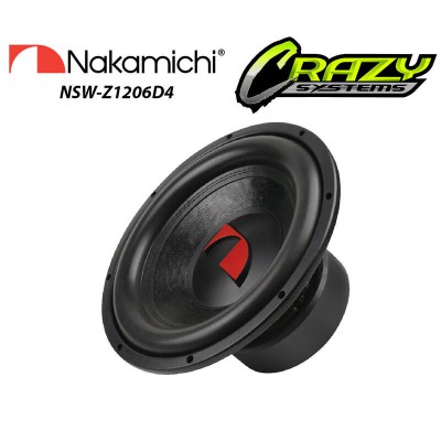 Nakamichi NSW-Z1206D4 | 12" 3600W (600W RMS) 4 ohm Dual Voice Coil Car Subwoofer