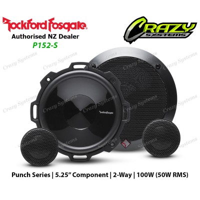 ROCKFORD FOSGATE P152-S | PUNCH SERIES 5.25" Component Speakers 100W (50W RMS)