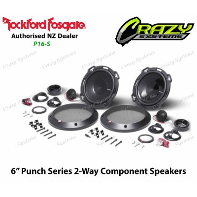 ROCKFORD FOSGATE P16-S | Punch Series 6" 120W 2-Way Component Speakers