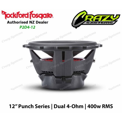 Rockford Fosgate P2D4-12 | Punch Series 12" 800W Dual-4Ohm Subwoofer